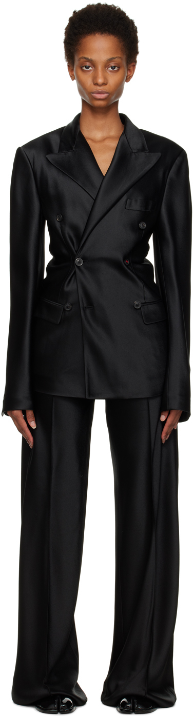 Maison Margiela Black Double-Breasted Suit Set Maison Margiela