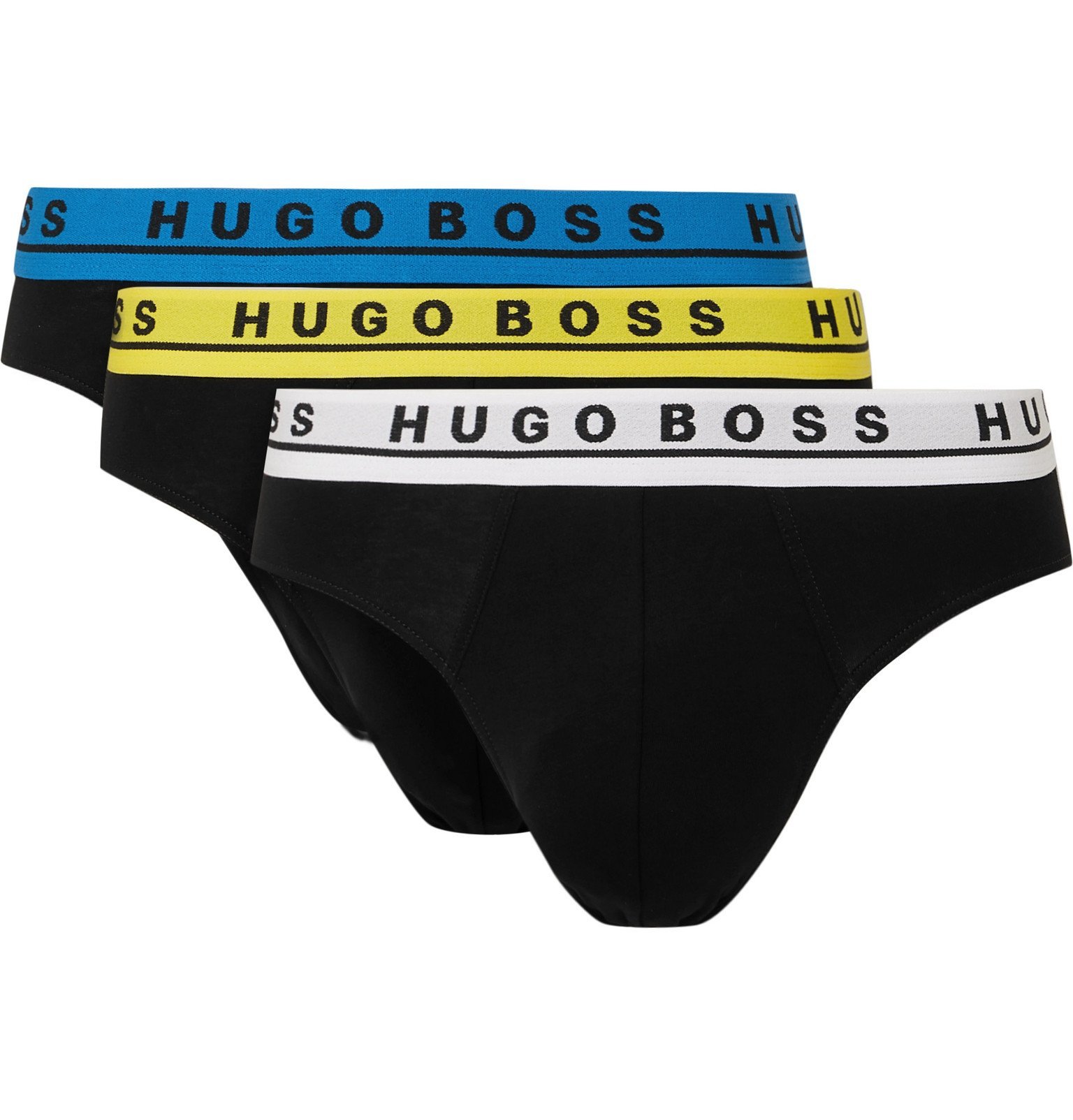 Hugo Boss - Three-Pack Stretch-Cotton Briefs - Black Hugo Boss