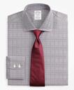 Brooks Brothers Men's Stretch Soho Extra-Slim-Fit Dress Shirt, Non-Iron Royal Oxford English Collar Glen Plaid | Purple
