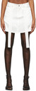032c White Silk Mini Skirt