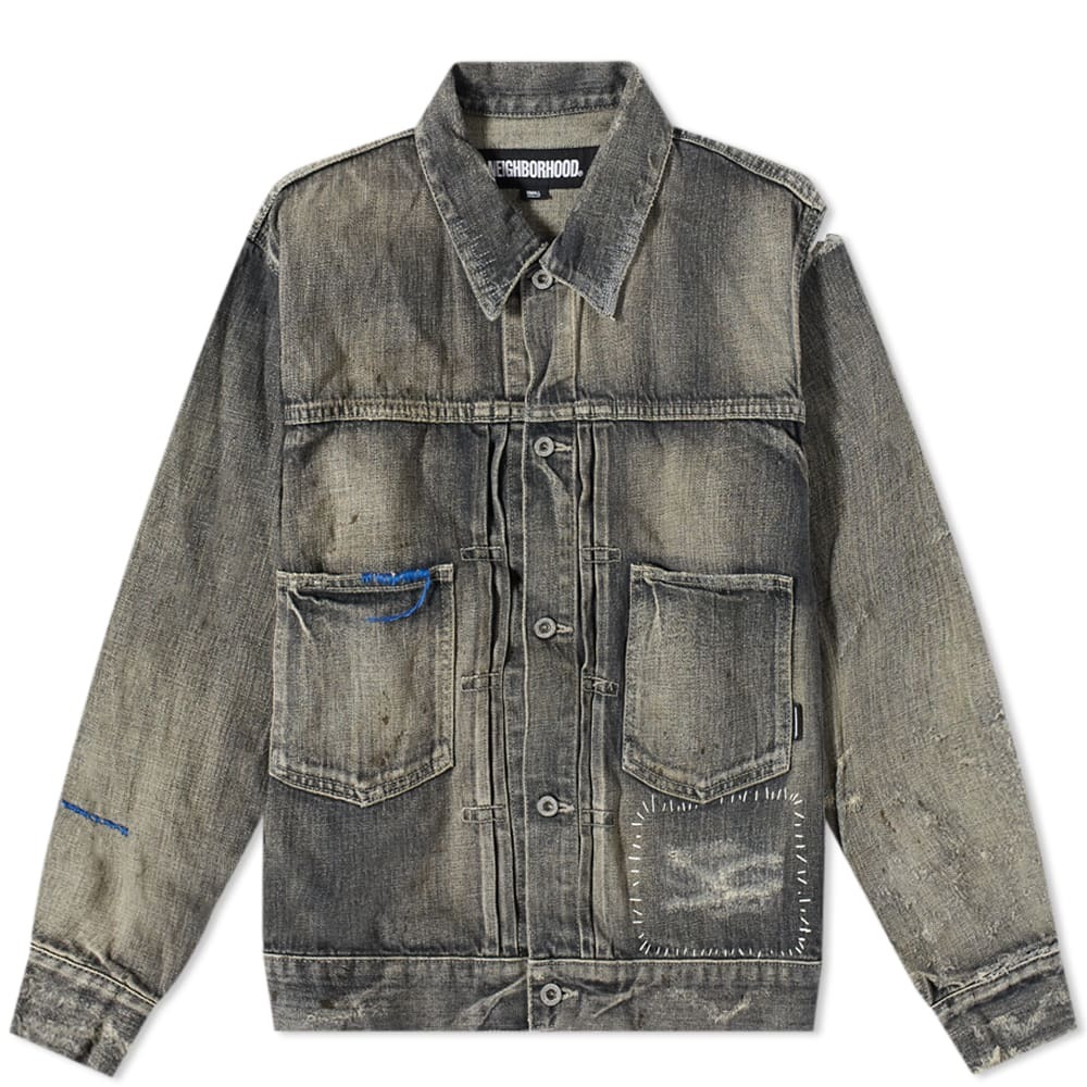 Neighborhood Men's Savage Type 2 Denim Jacket in Black Neighborhood