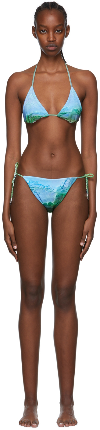 Photo: Serapis SSENSE Exclusive Blue & Green Let The Sea Resound And All That Is In It: Part 2 (Hippocampus) Bikini