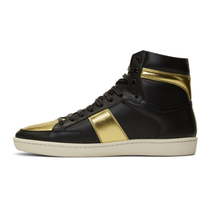 Gold SL/10 High-Top Sneakers Saint Laurent