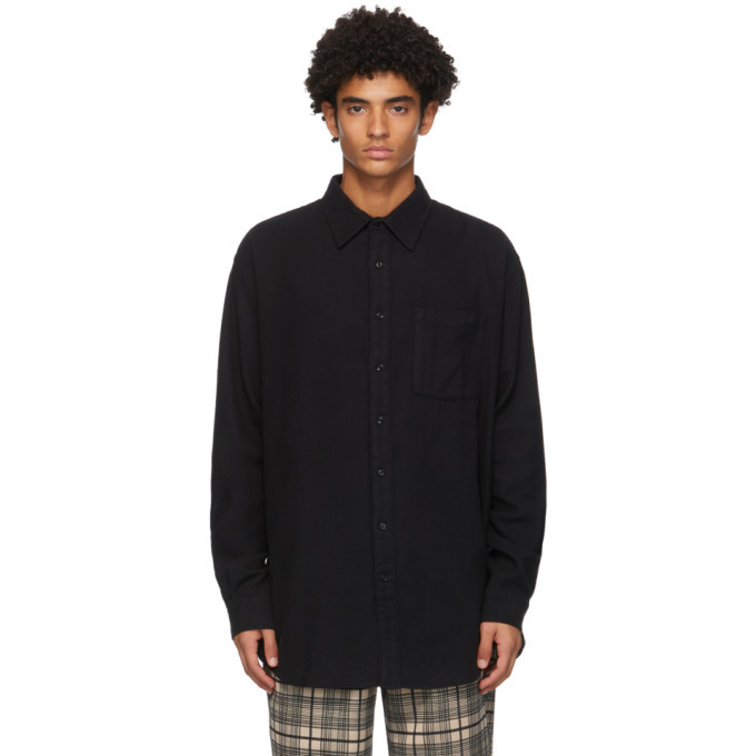 Schnaydermans Black Twill Flannel Non-Binary Shirt Schnaydermans