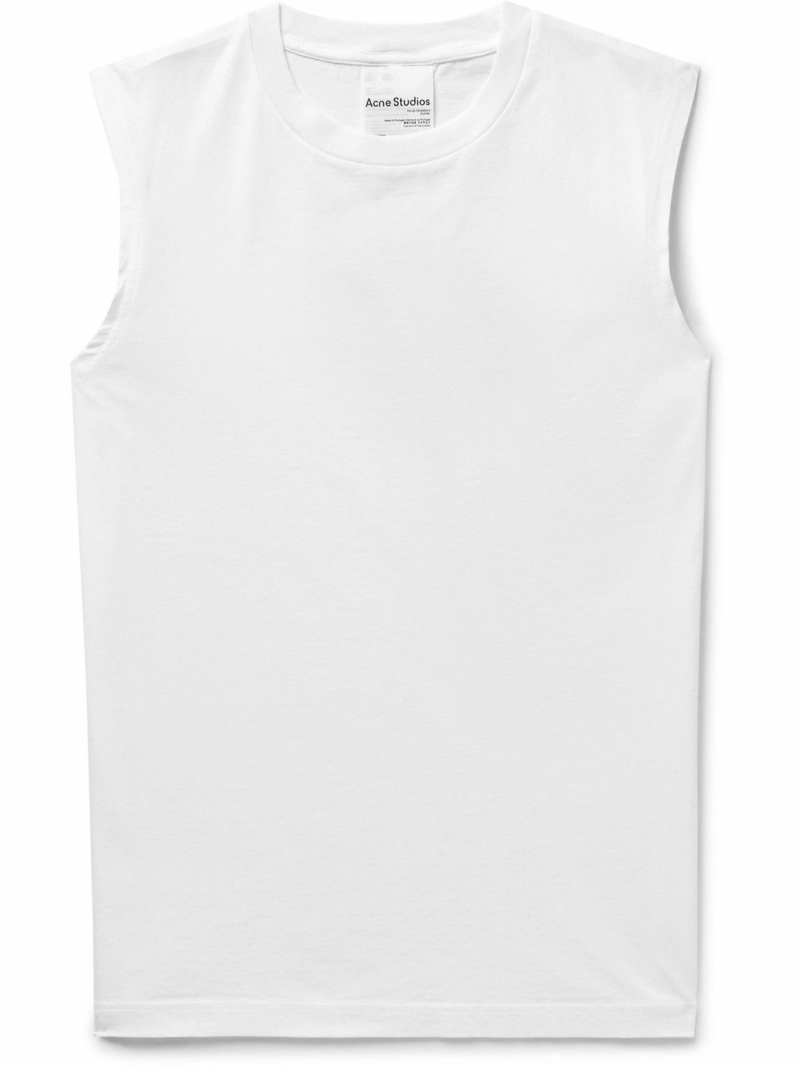 Acne Studios Ecar CottonJersey Tank Top White Acne Studios