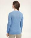 Brooks Brothers Women's Merino Wool Cable Stitch Sweater | Light Blue
