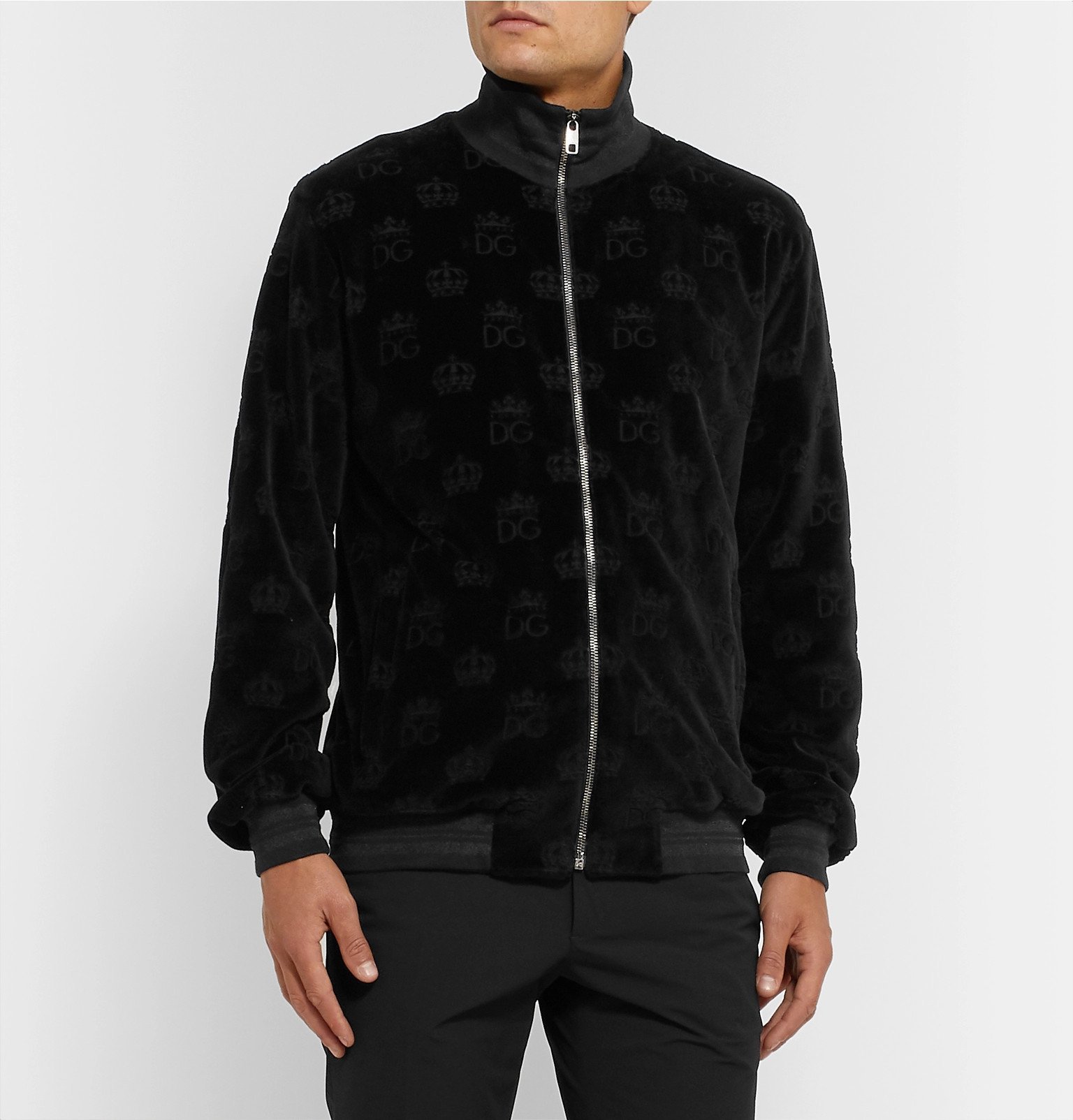 Veste Velours Dolce & Gabbana D&G - Parka Homme Taille 48, Occasion Très Bon état, Gris Marron