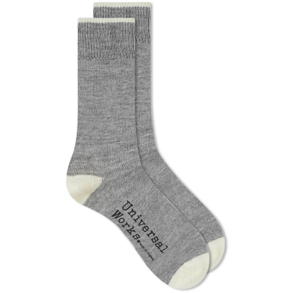Universal Works Men's Alpaca Sock in Grey Universal Works