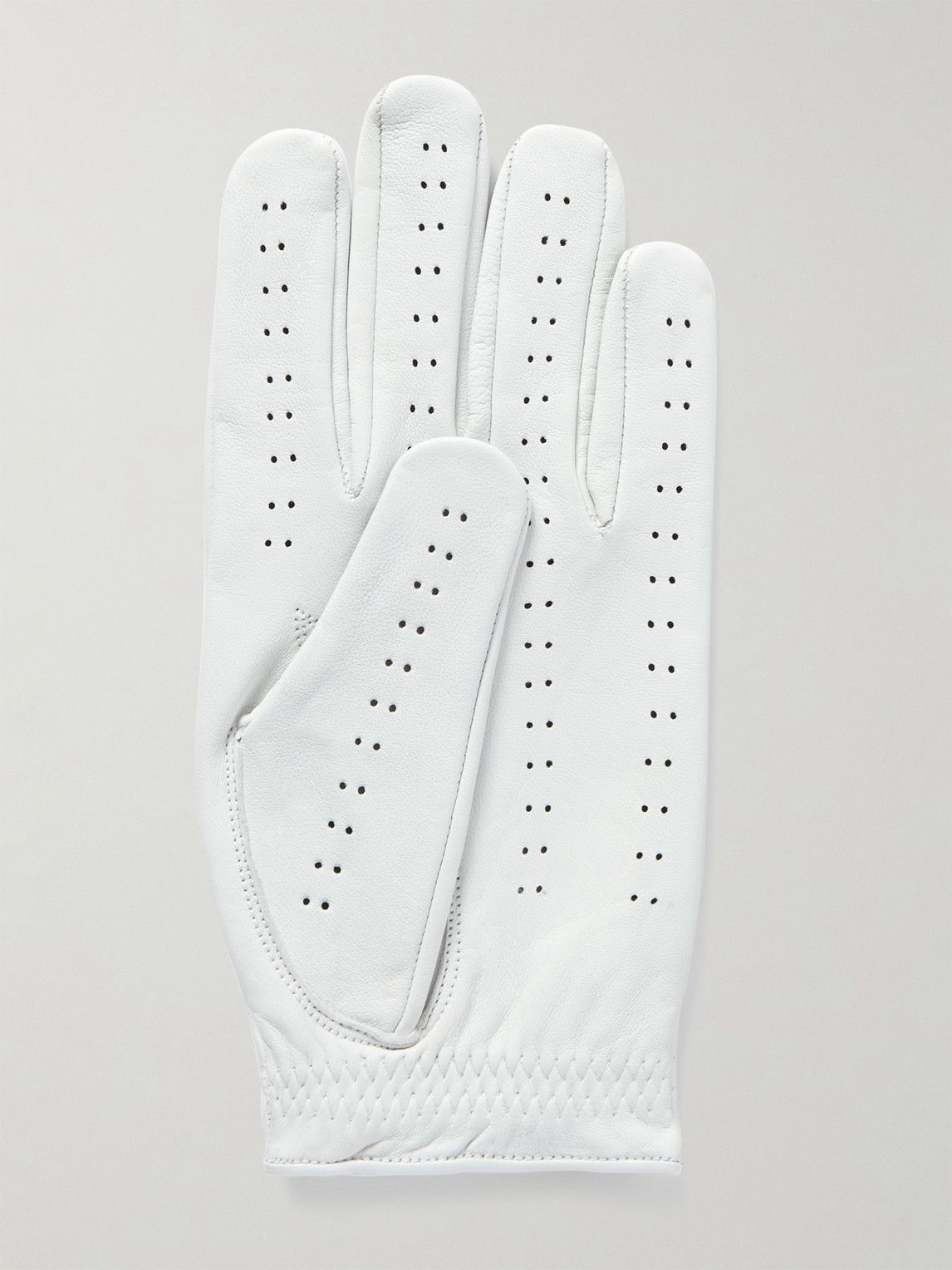 Malbon Golf - Perforated Leather Golf Glove - White Malbon Golf