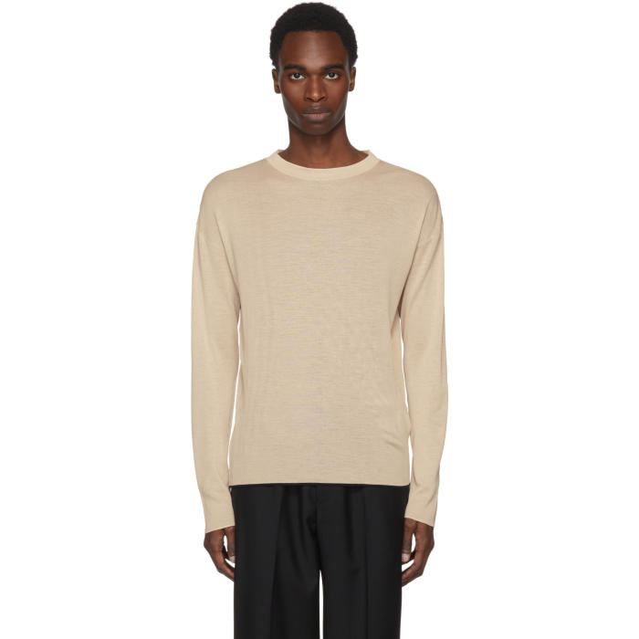 Jil Sander Beige Silk Sweater Jil Sander