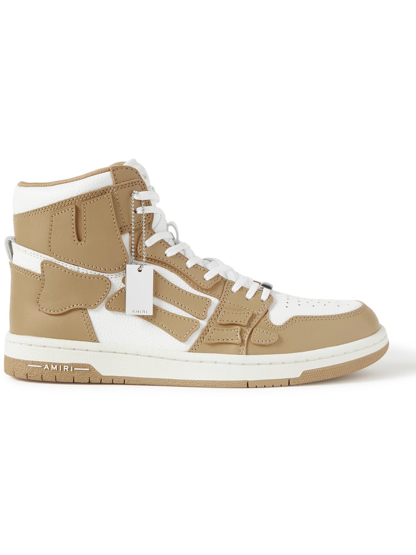 AMIRI - Skel-Top Colour-Block Leather High-Top Sneakers - Brown Amiri