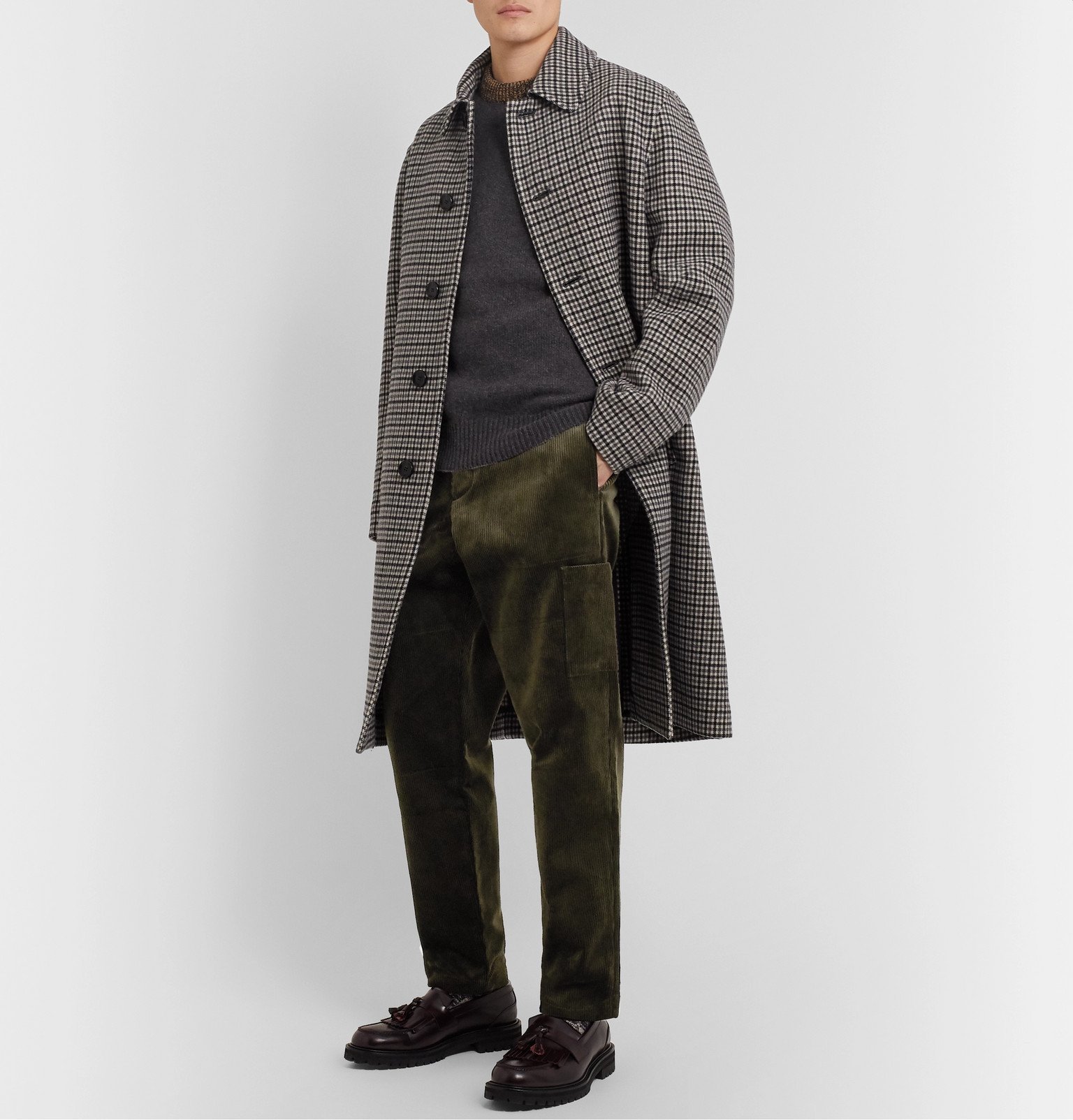 Oliver Spencer - Judo Wide-Leg Cotton-Corduroy Trousers - Green