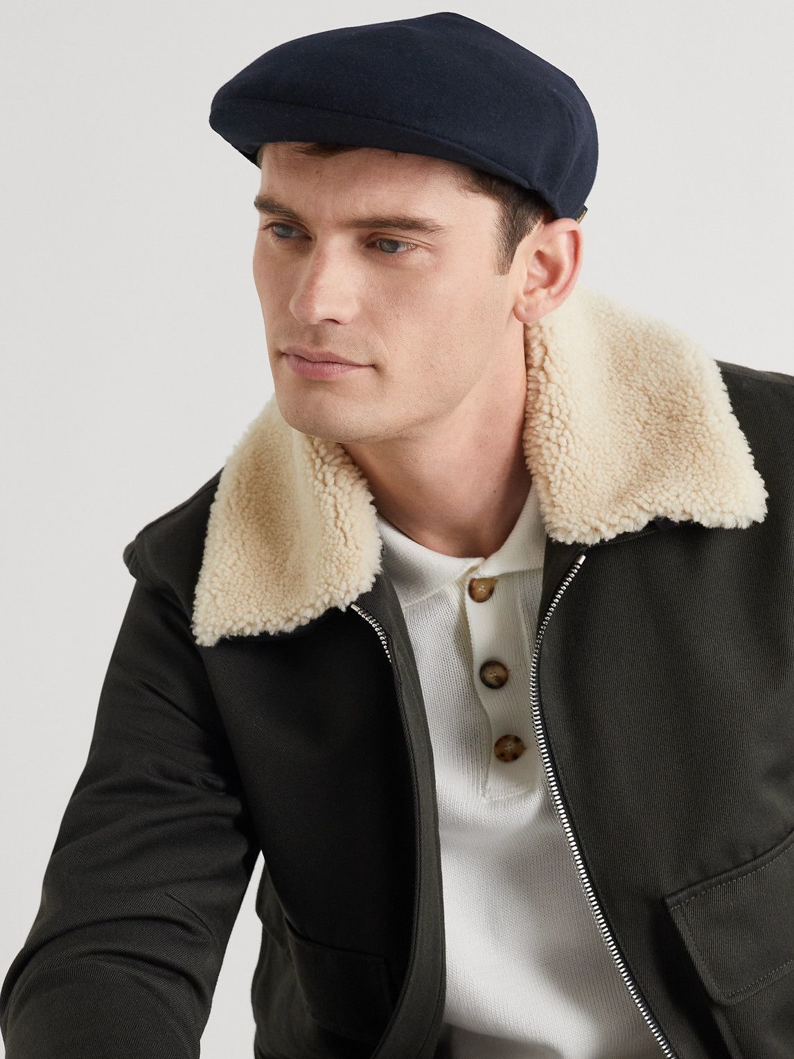 Borsalino - Cashmere Flat Cap - Blue 