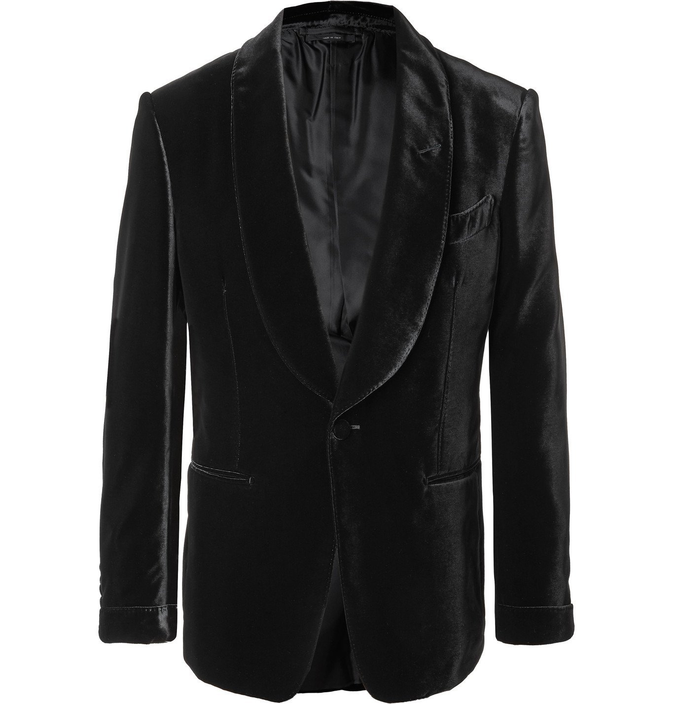 TOM FORD - Shelton Slim-Fit Shawl-Collar Velvet Tuxedo Jacket - Black ...