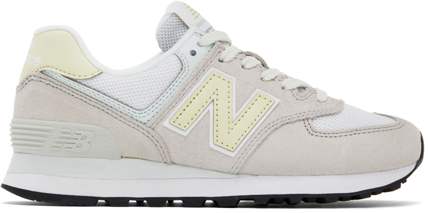 Photo: New Balance Gray 574 Low-Top Sneakers