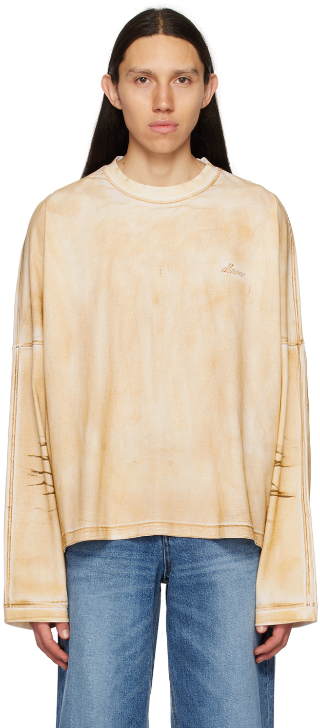 Photo: We11done Beige Washed Long Sleeve T-Shirt