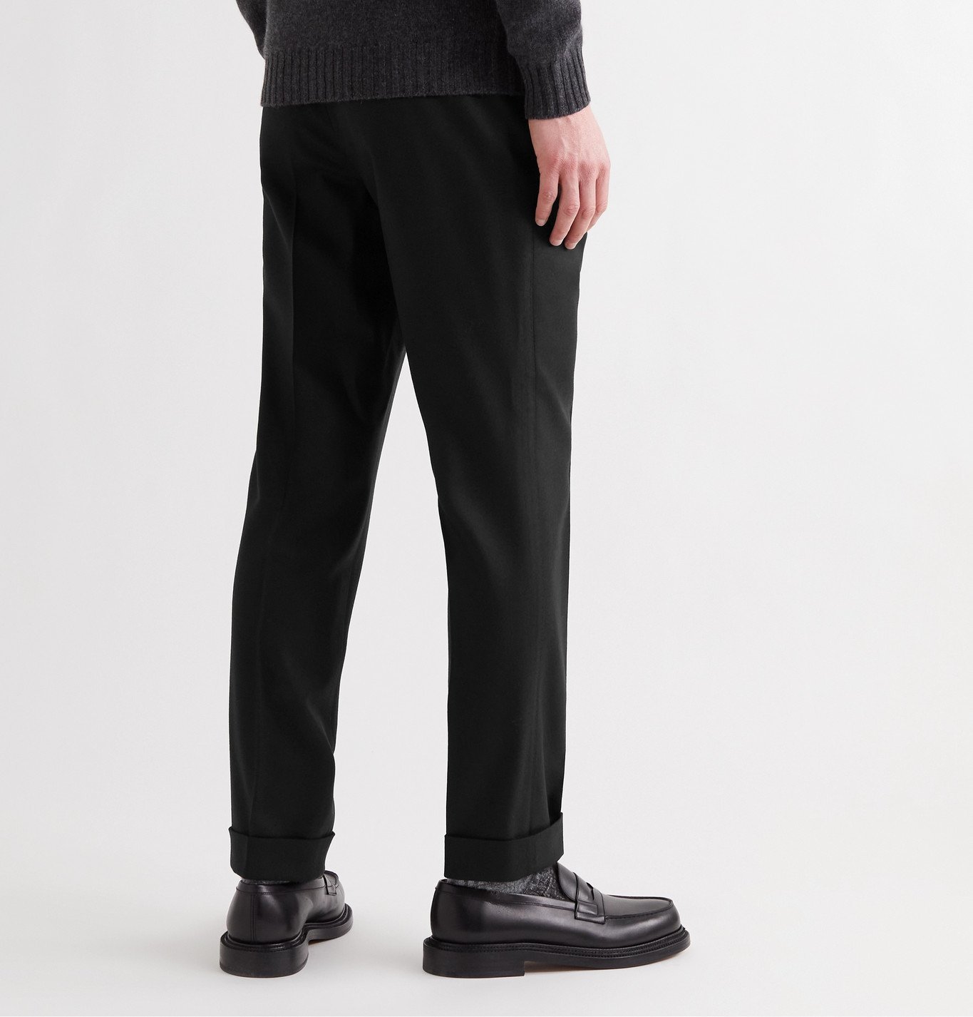 Saman Amel - Tapered Wool Trousers - Black Saman Amel