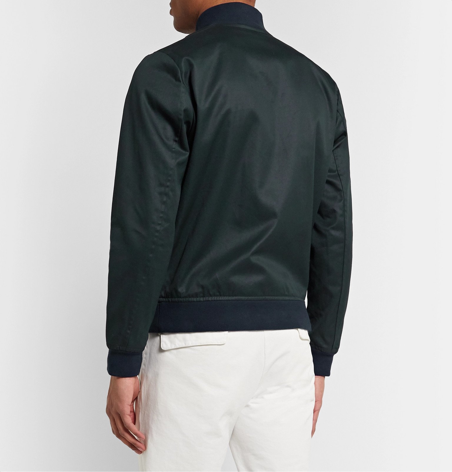 Valstar - Valstarino Cotton-Blend Twill Bomber Jacket - Blue Valstarino