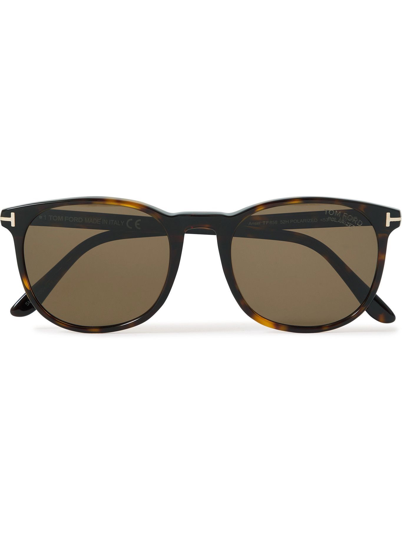 Tom Ford Ansel Round Frame Tortoiseshell Acetate Sunglasses Tom Ford