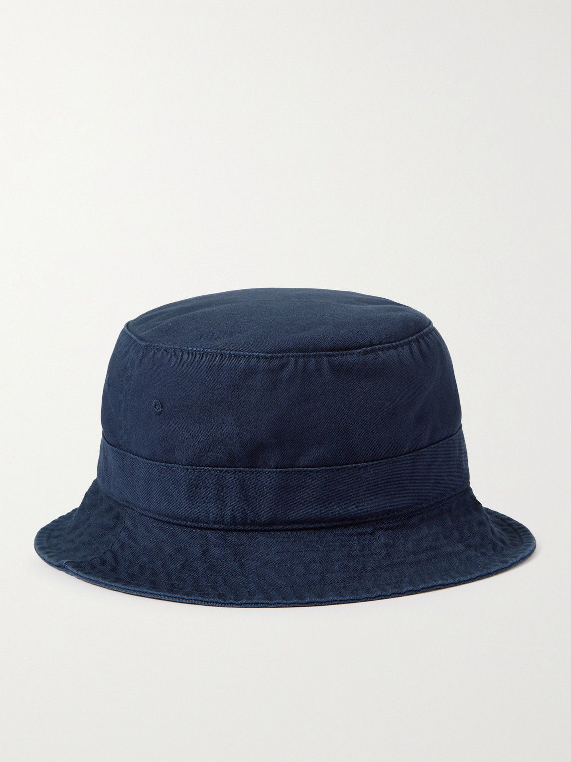 Polo Ralph Lauren - Logo-Embroidered Cotton-Twill Bucket Hat - Blue