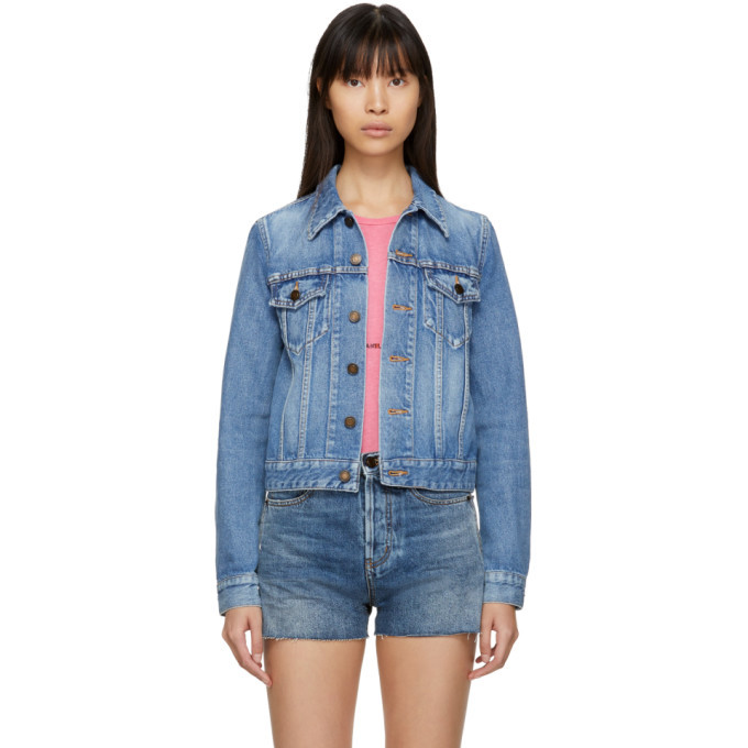 saint laurent denim jacket women's