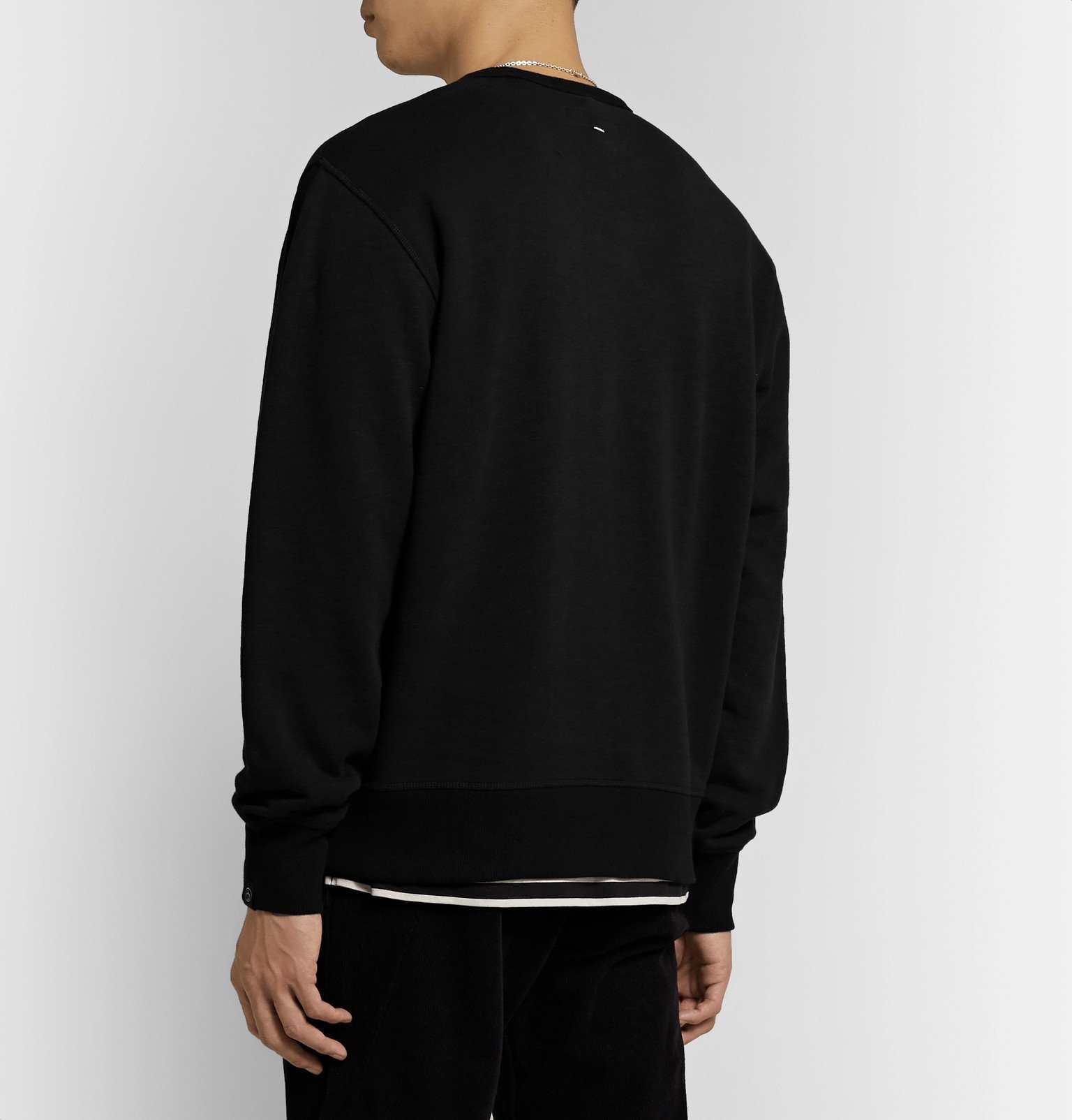 rag & bone - Printed Loopback Cotton-Jersey Sweatshirt - Black Rag and Bone