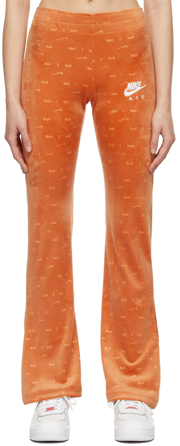 Nike Orange Velour Air Lounge Pants Nike