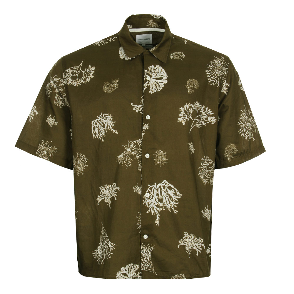 Shirt - Carsten Print Kelp Green Norse Projects