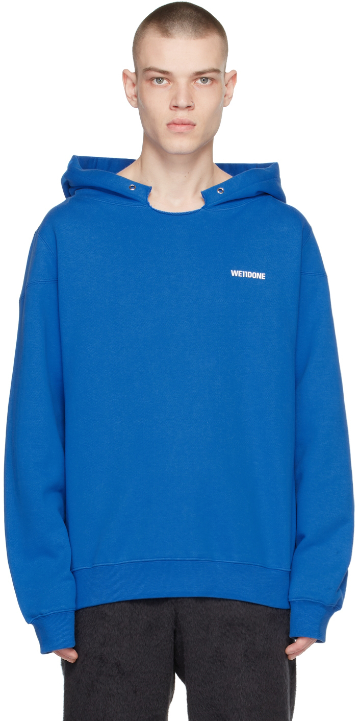 We11done Blue Oversized Hoodie We11done