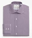 Brooks Brothers Men's Luxury Collection Madison Relaxed-Fit Dress Shirt, Franklin Spread Collar Double-Stripe | Purple