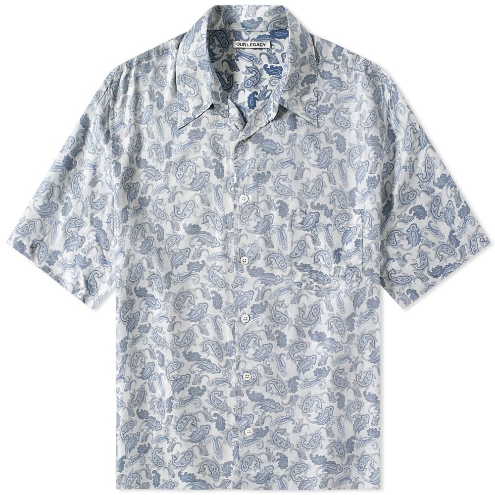 Our Legacy Classic Vacation Shirt Sun Blue Paisley Our Legacy
