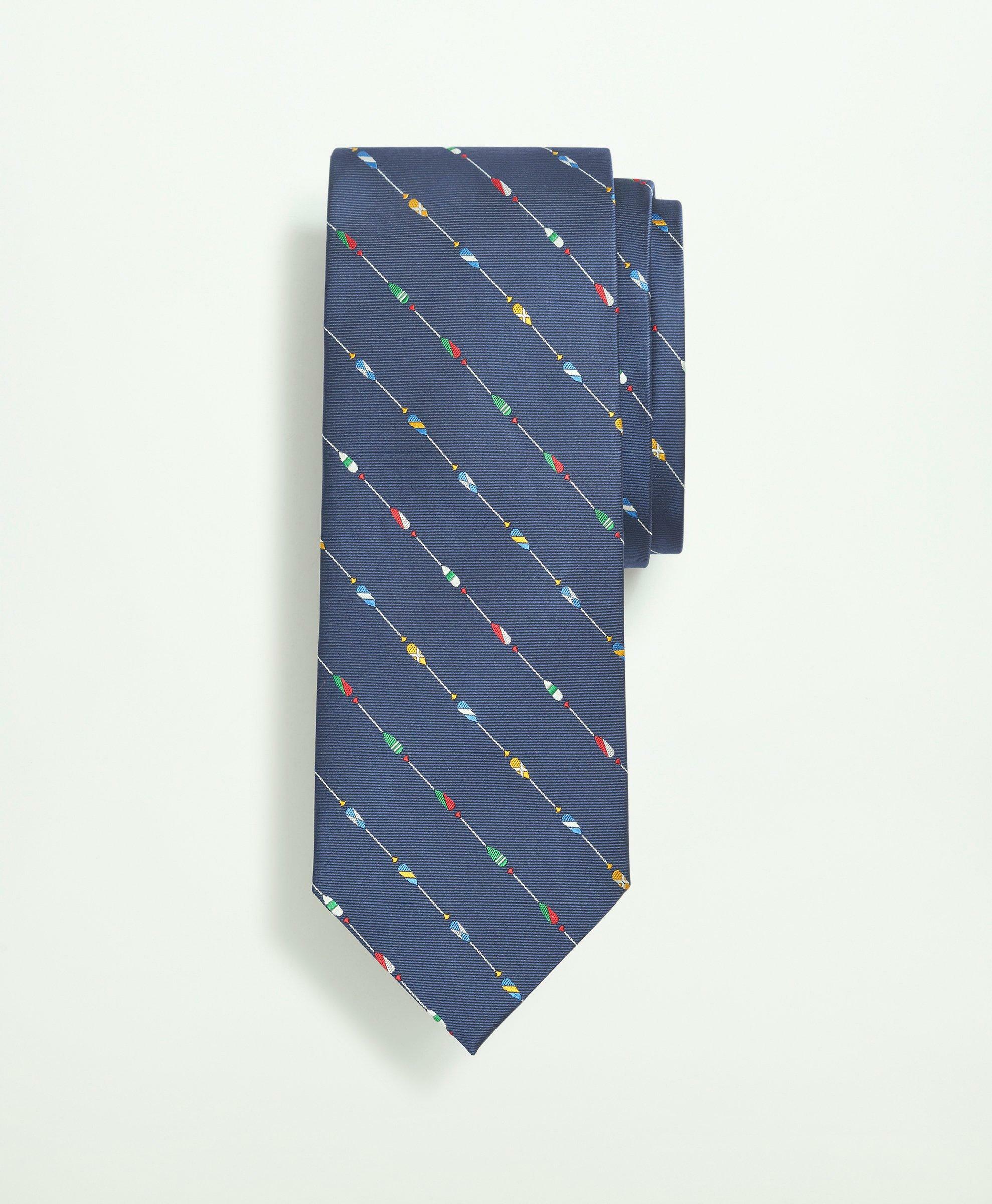 Brooks Brothers Men's Silk Oar Stripe Tie | Navy