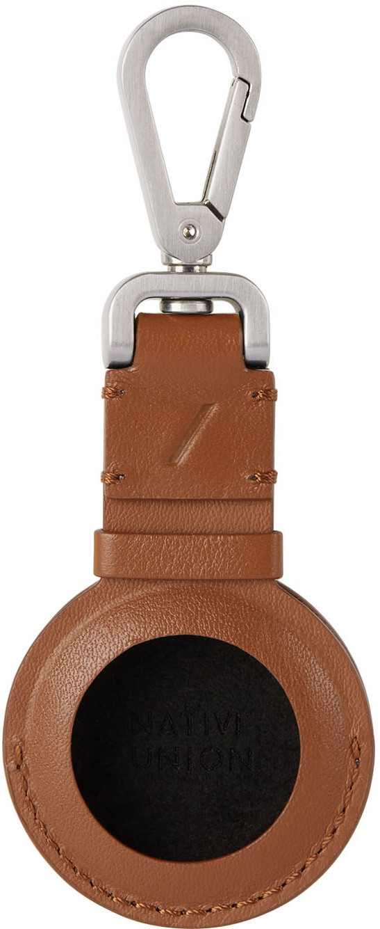 Native Union Tan Classic Air Tag Holder Keychain Case Native Union