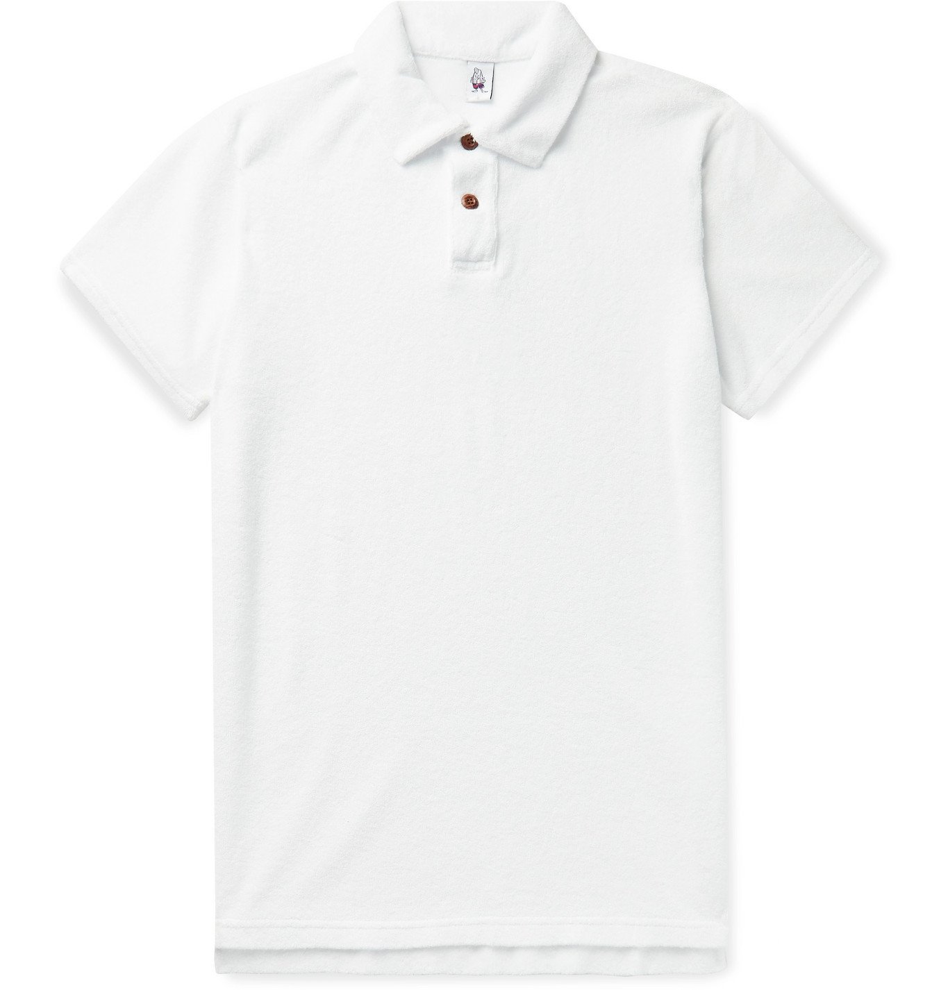 Birdwell - Cotton-Blend Terry Polo Shirt - White Birdwell