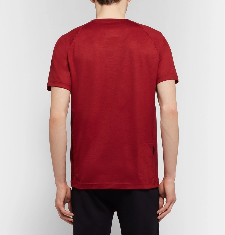 Z Zegna - TECHMERINO Wool T-Shirt - Red Z Zegna