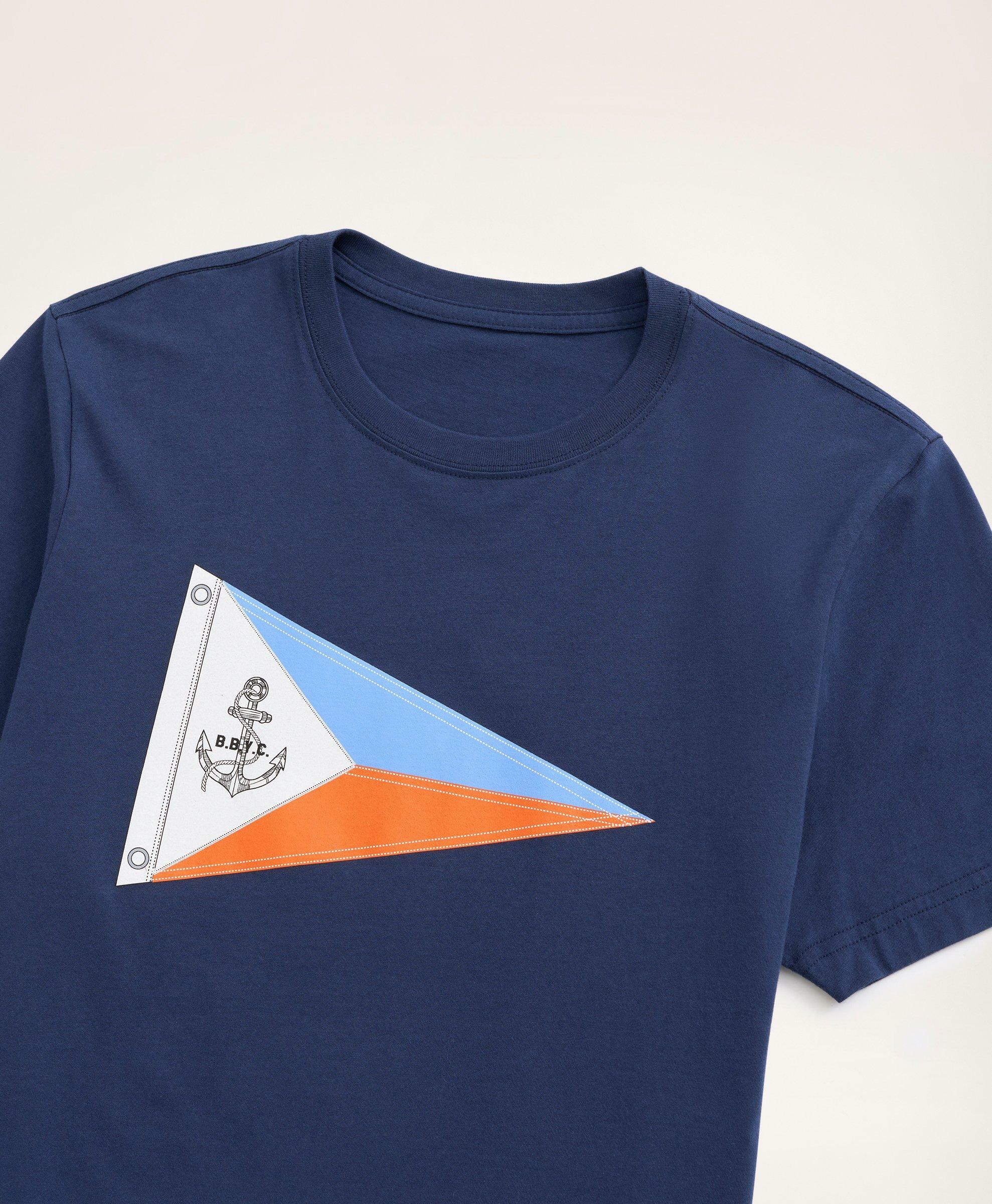 Brooks Brothers Men's Nautical Flag Graphic T-Shirt | Navy
