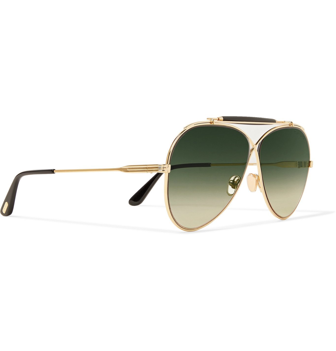 TOM FORD - Holden Aviator-Style Gold-Tone and Acetate Sunglasses - Gold TOM  FORD