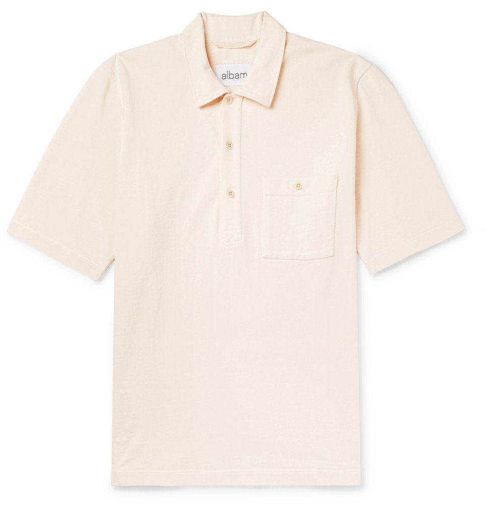 Albam - Cotton-Jersey Polo Shirt - Ecru Albam