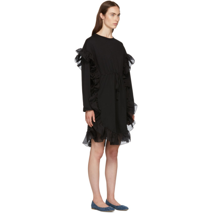 see by chloe black ruffle dress