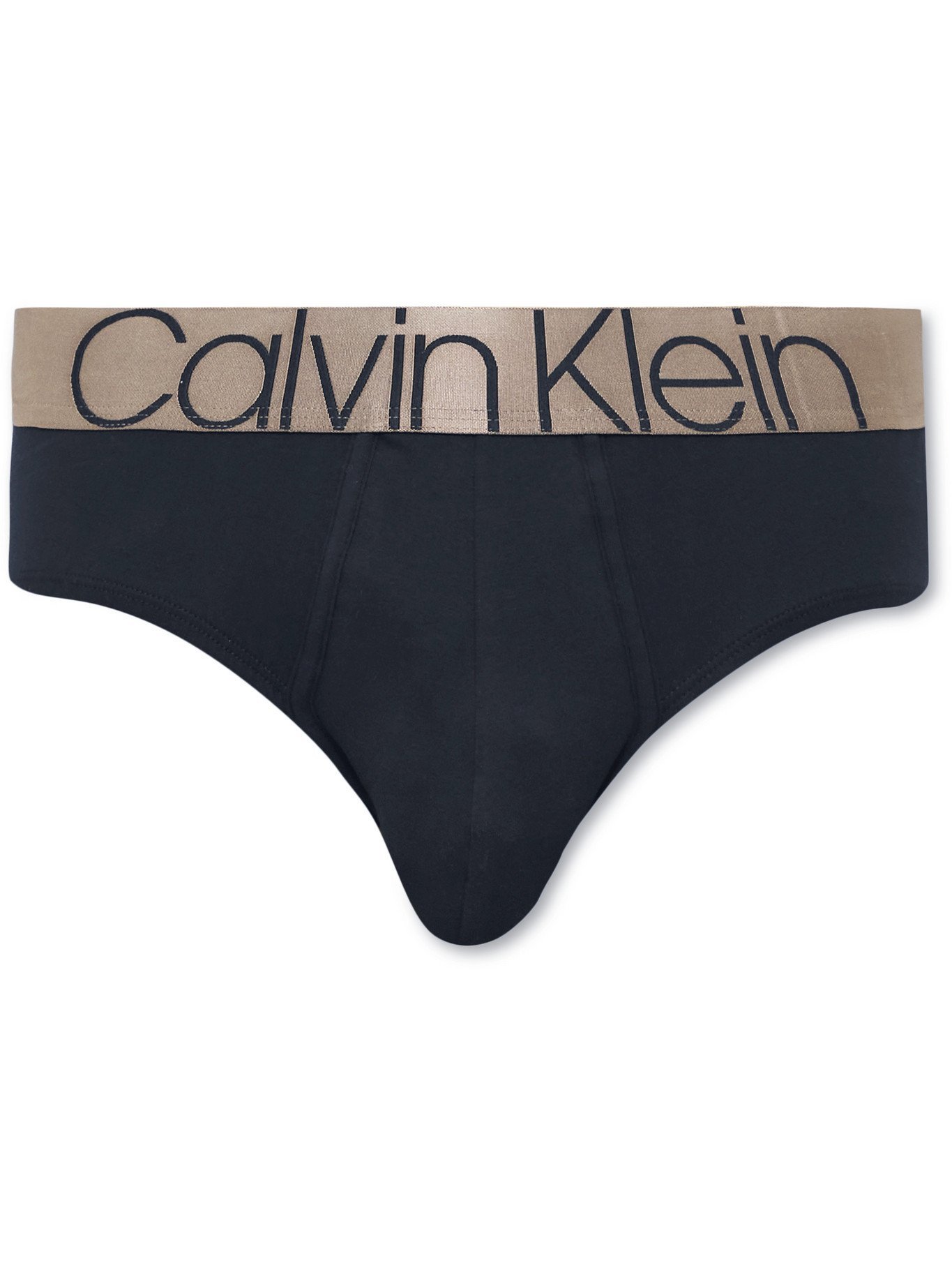 CALVIN KLEIN UNDERWEAR - Icon Stretch-Cotton Briefs - Black - S Calvin ...