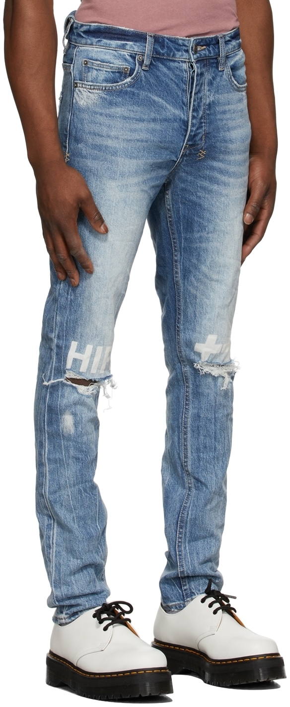 Ksubi Blue HiFi Vertigo Trashed Chitch Jeans Ksubi