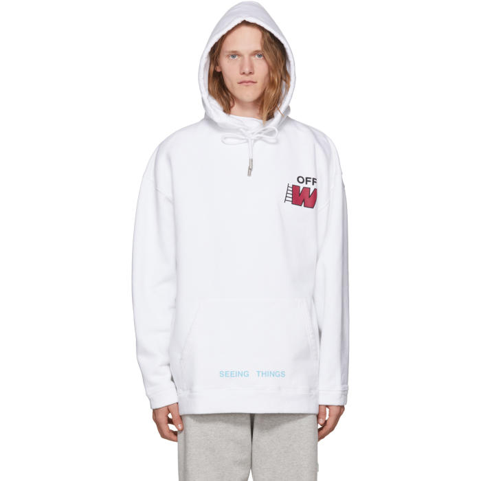 Off-White White Ladder Over Hoodie Off 