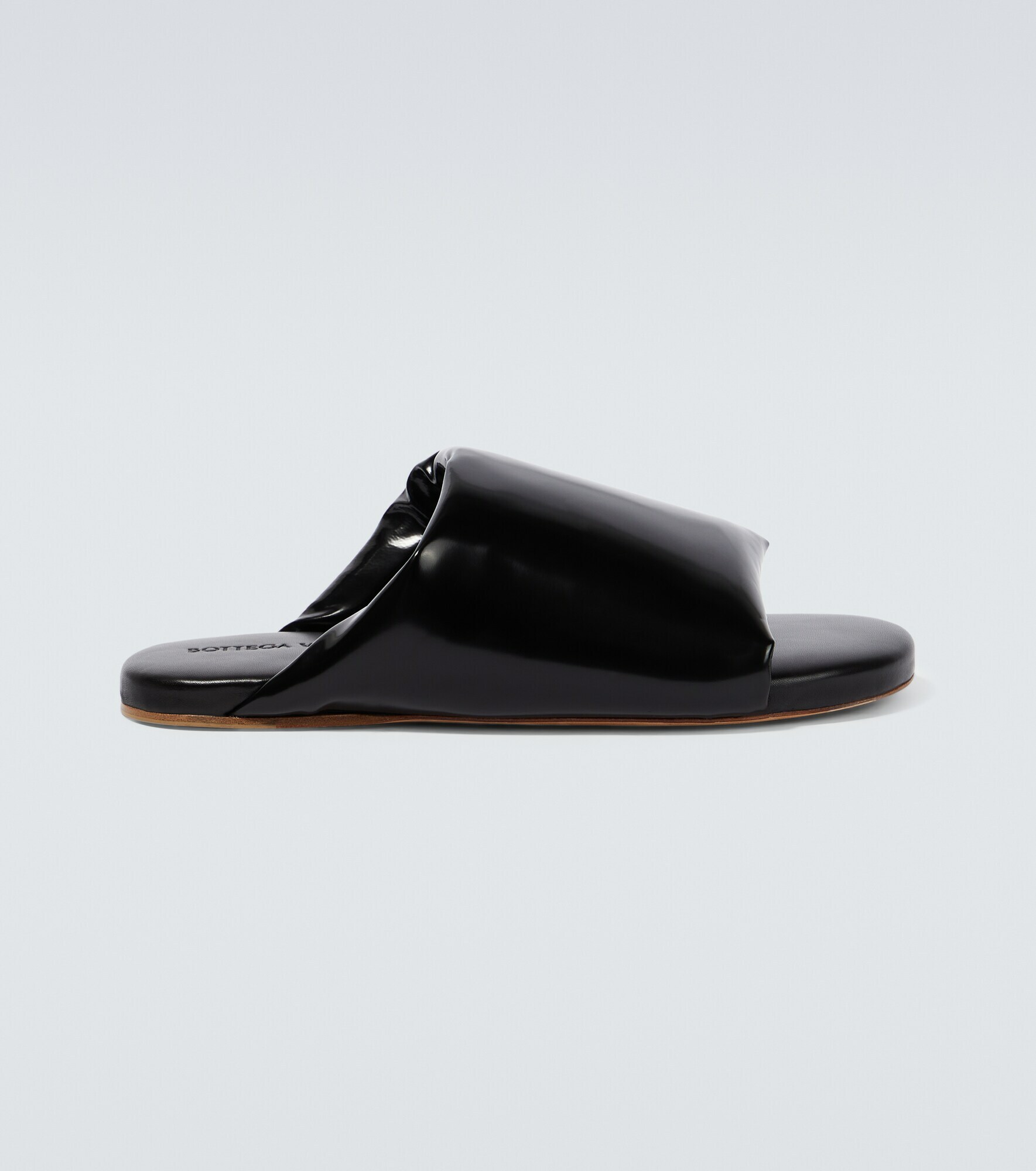 Bottega Veneta - Padded patent leather slides Bottega Veneta