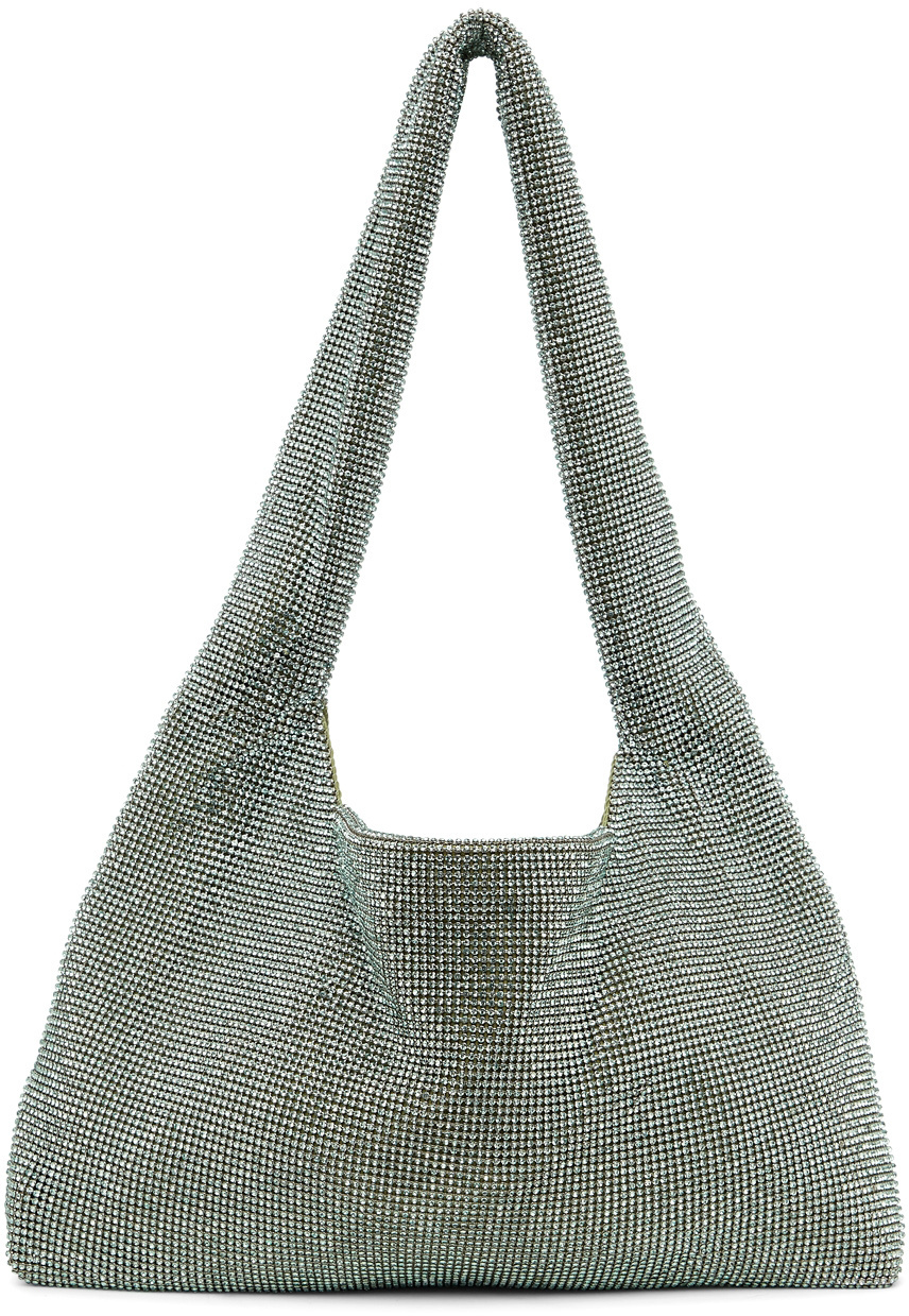 KARA SSENSE Exclusive Green Crystal Mesh Bag Kara