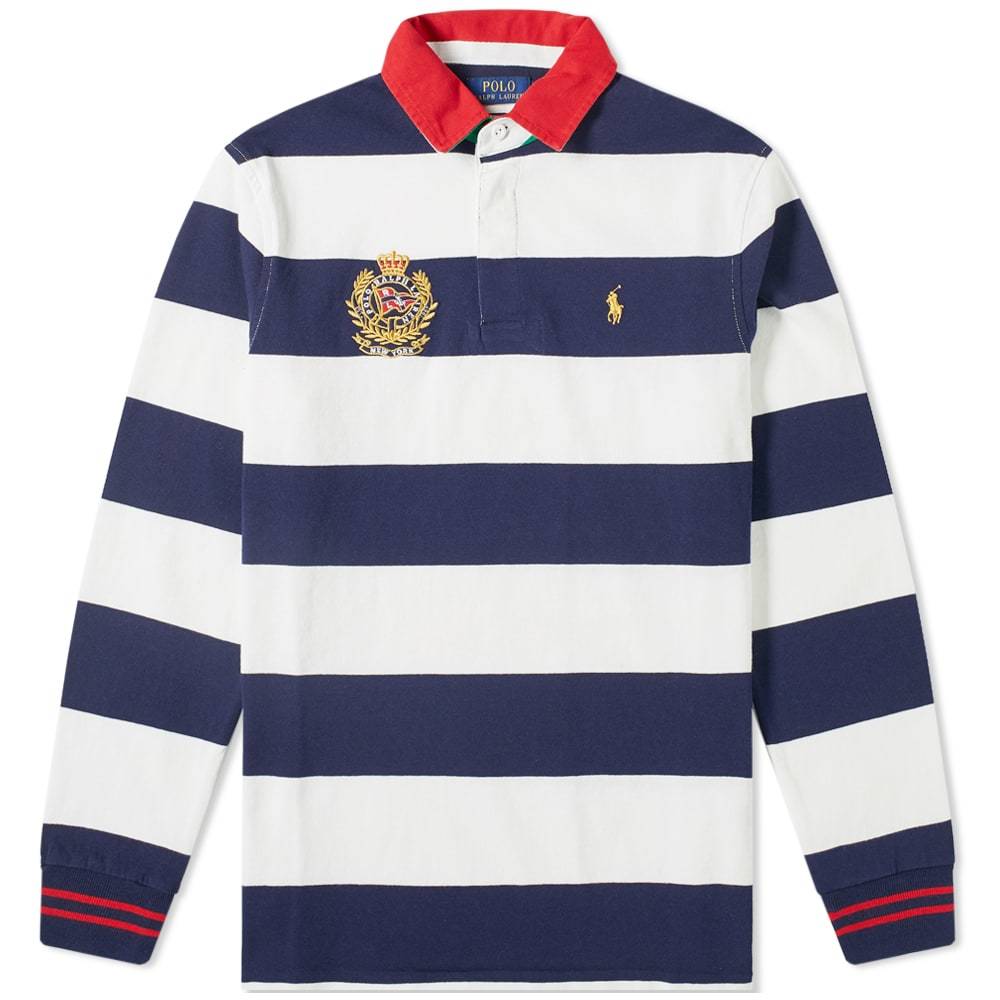 Polo Ralph Lauren Long Sleeve Embroidered Crest Rugby Shirt Polo Ralph  Lauren