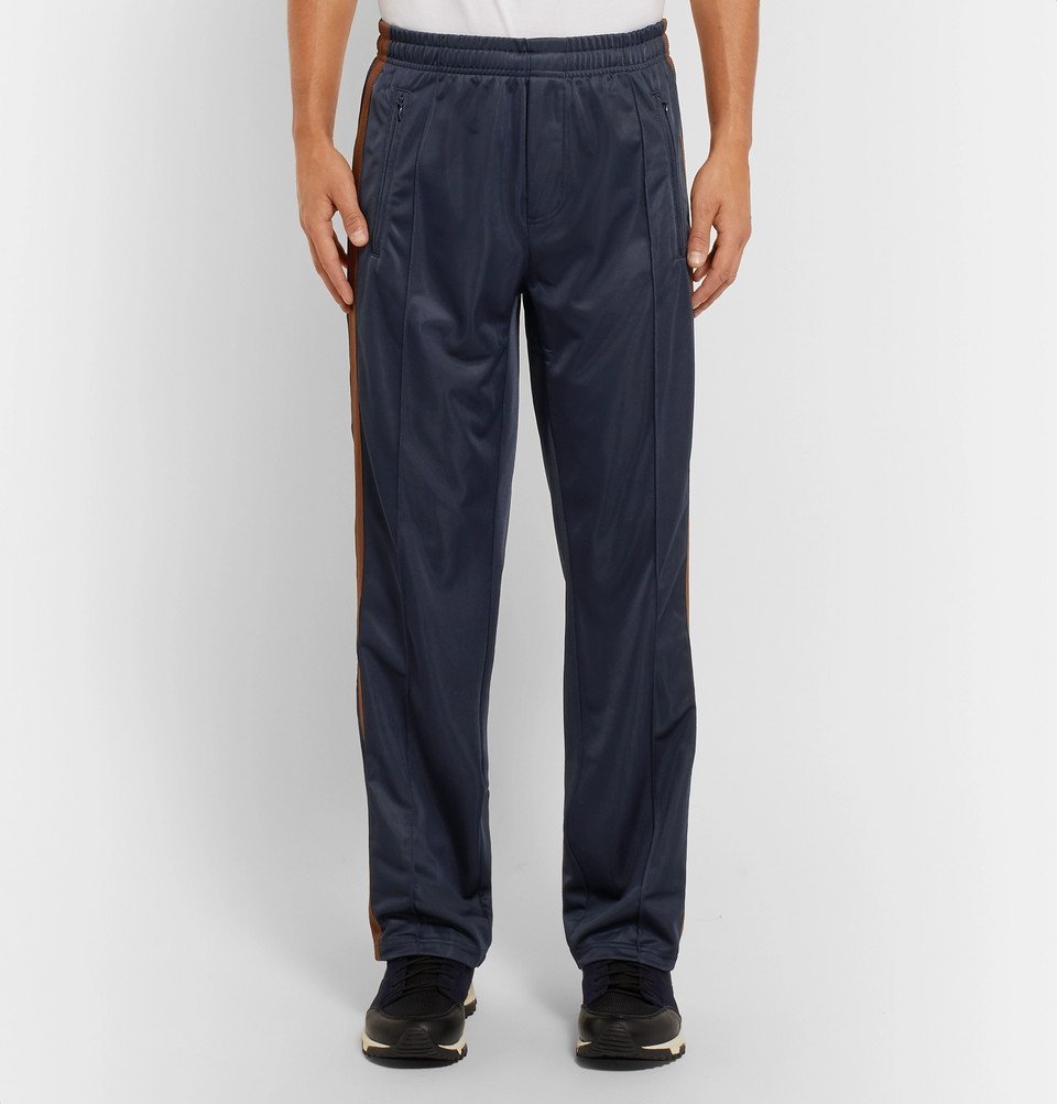 Our Legacy Striped Satin Sweatpants Men Navy Our Legacy