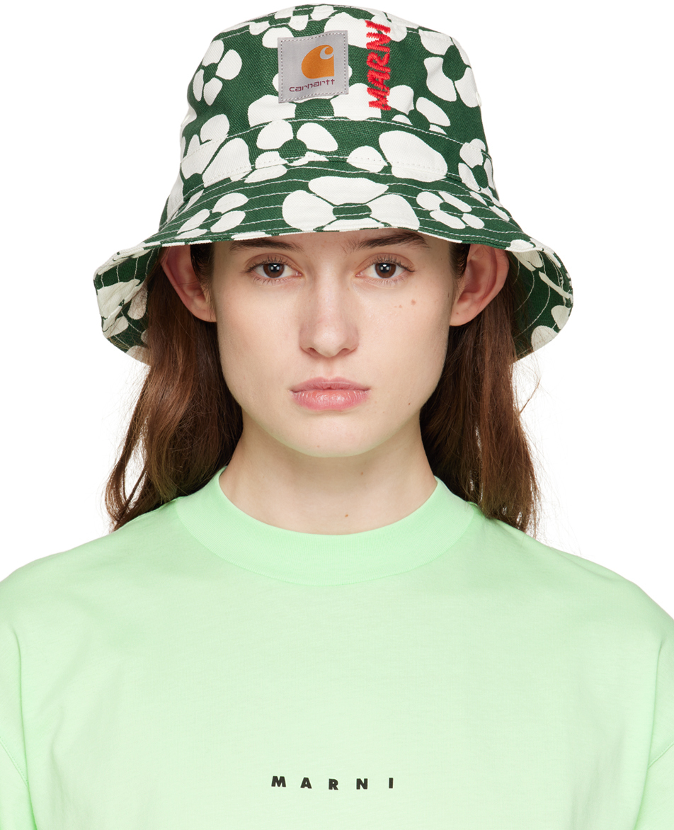 Marni Green Carhartt WIP Edition Floral Bucket Hat Marni