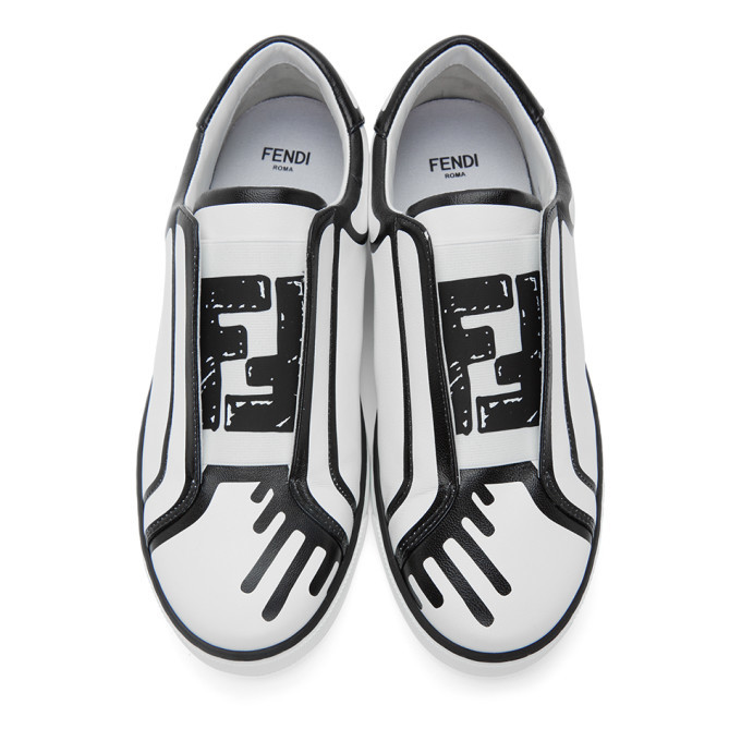 black and white fendi shoes