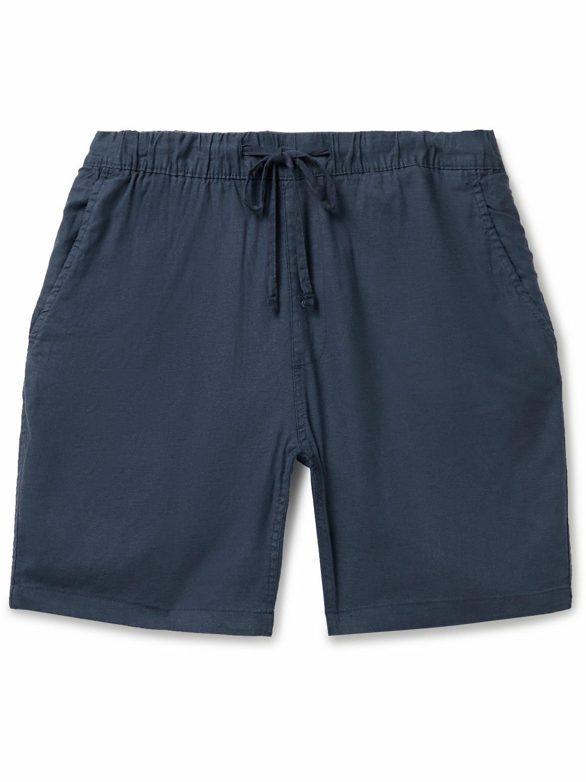 Onia - Straight-Leg Linen-Blend Shorts - Blue Onia