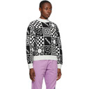 Rassvet Black and White Wool Jacquard Sweater